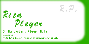 rita pleyer business card